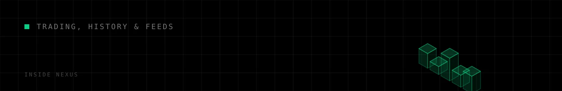 Isometric trading, history, and feeds motif